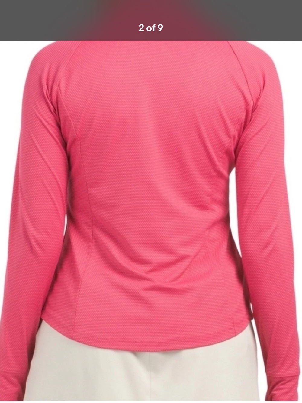 Tommy Bahama Racquet and Paddle bright pink 1/4 Zip Performance Top. Like new. S - Picture 3 of 10